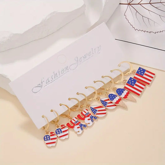 Dainty 4th of July Earrings