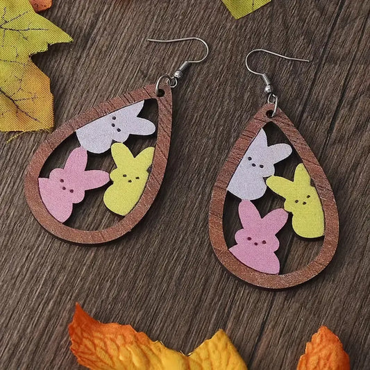 Easter Bunny Teardrop Earrings