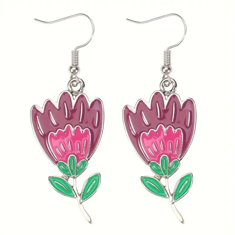 Easter Spring Flower Earrings