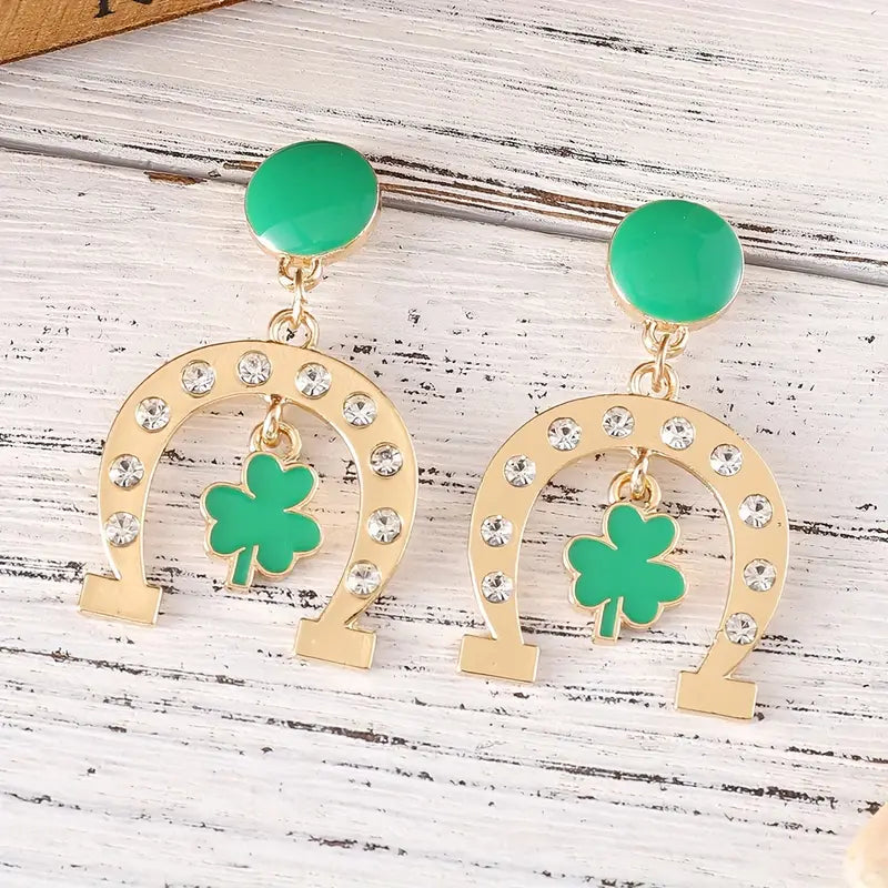 Golden Horseshoe Earrings