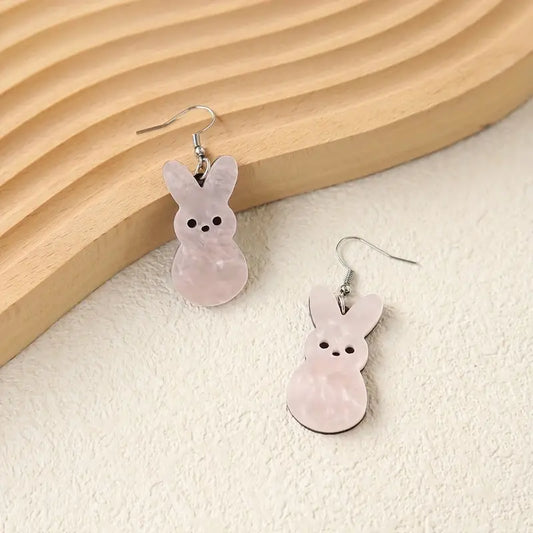 Light Pink Easter Bunny earrings