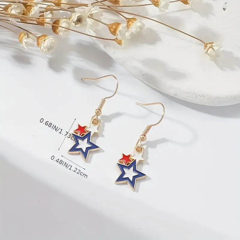 Patriotic Stars Earrings