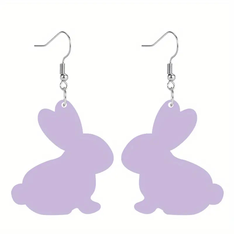 Purple Bunny Earrings