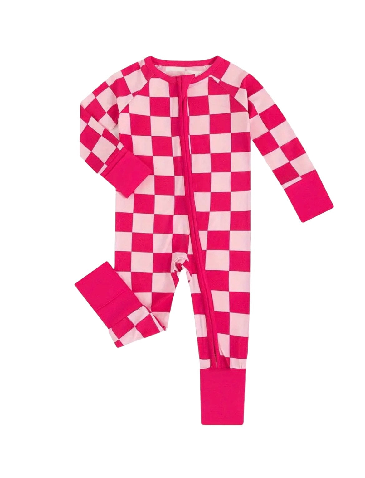 Pink Checkered Bamboo Jammies