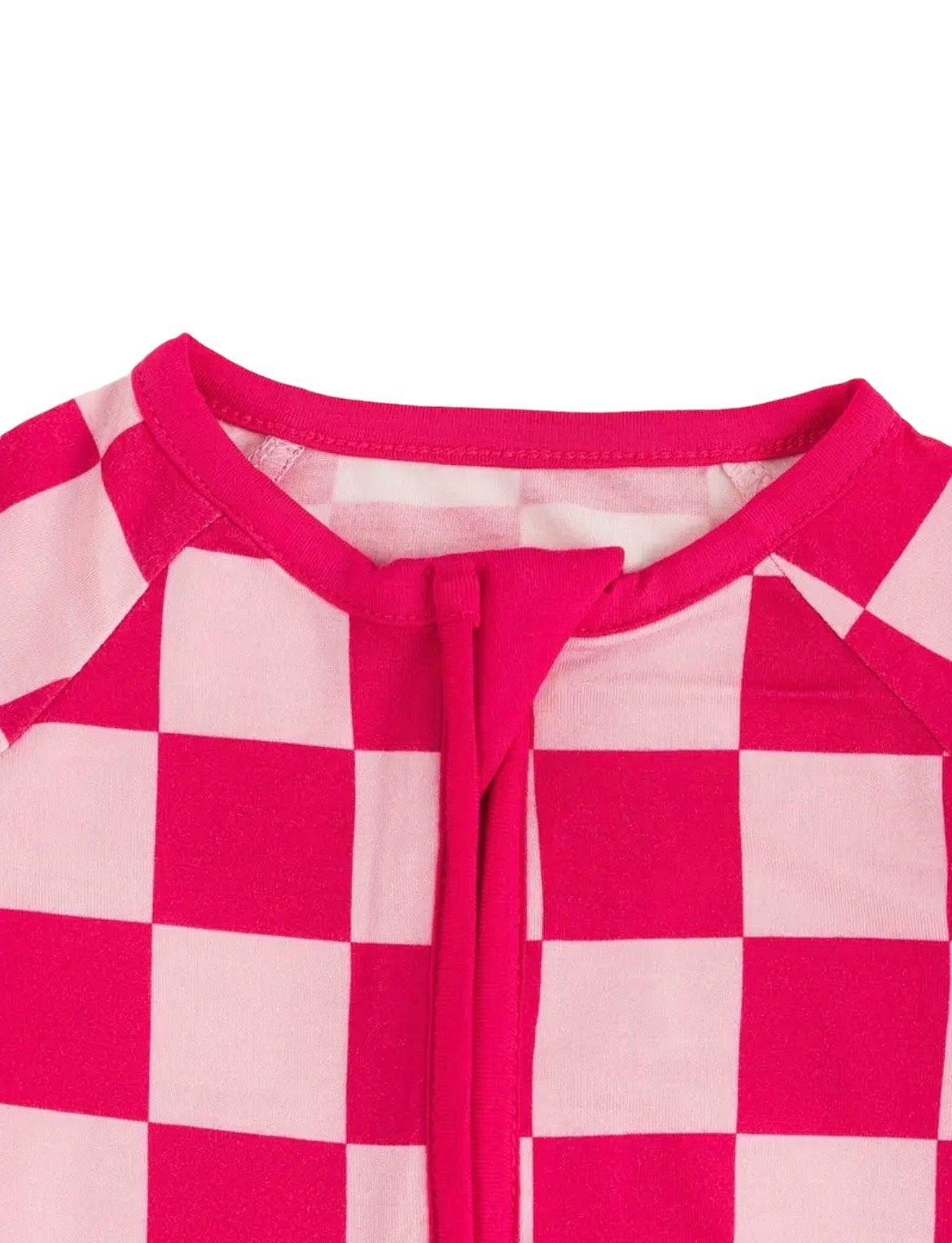 Pink Checkered Bamboo Jammies