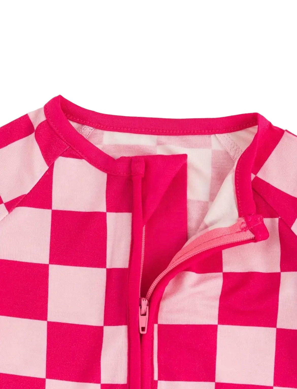 Pink Checkered Bamboo Jammies