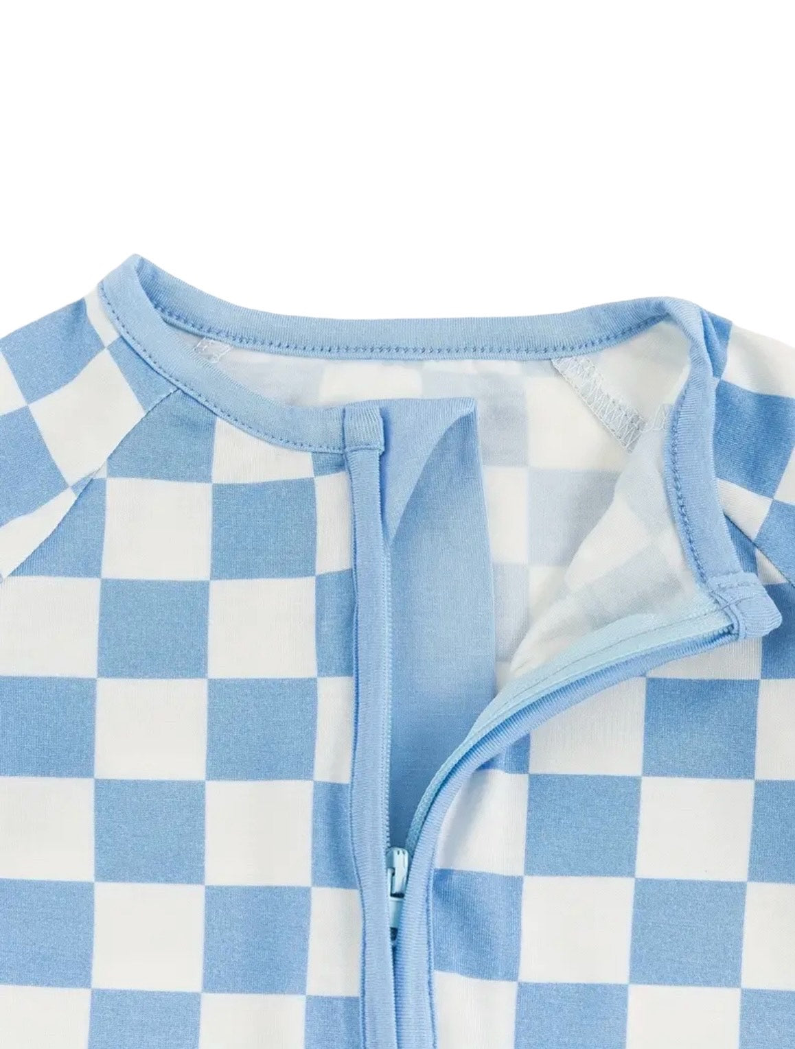 Blue Checkered Bamboo Jammies