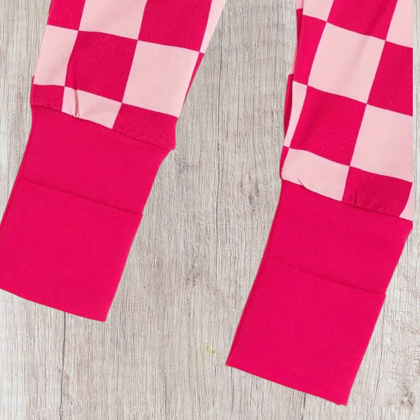 Pink Checkered Bamboo Zippy